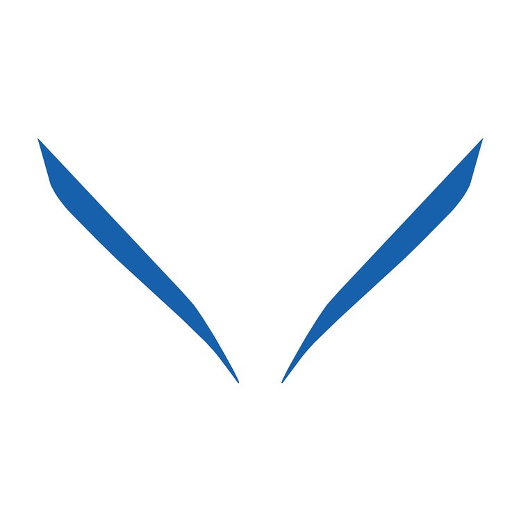 202730 Headlight Eyelid Decals, 2020-2023 Chevy Corvette, Pair Matte Blue