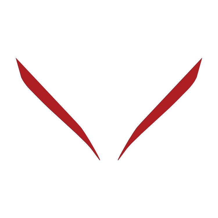 202733 Headlight Eyelid Decals, 2020-2023 Chevy Corvette, Pair Gloss Red
