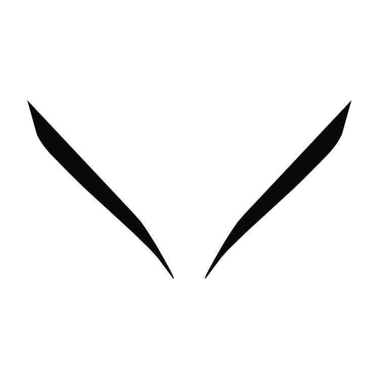 202734 Headlight Eyelid Decals, 2020-2023 Chevy Corvette, Pair Gloss Black