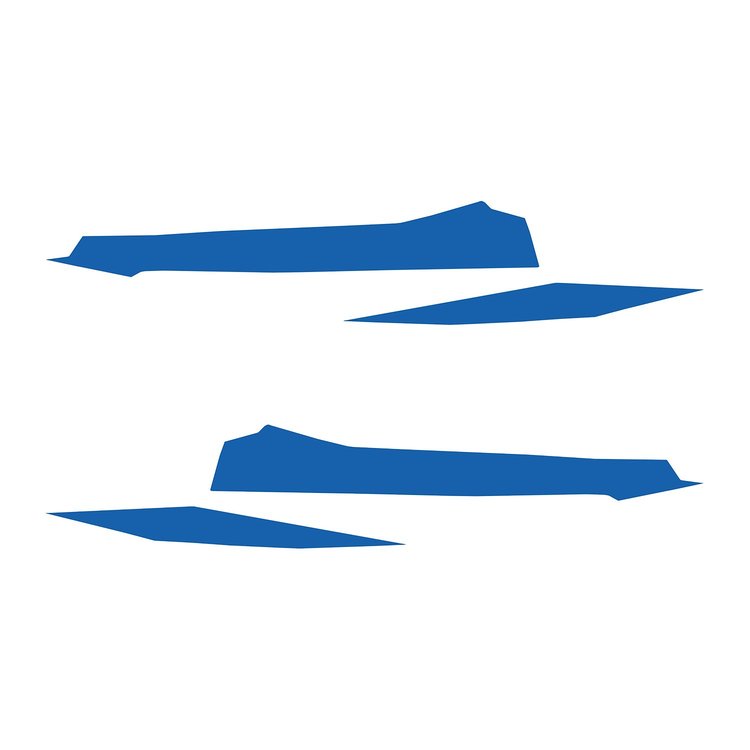 202743 Front Grille Enhancement Overlay Decal Set, 2020-2023 Chevy Corvette, 4pc, Matte Blue