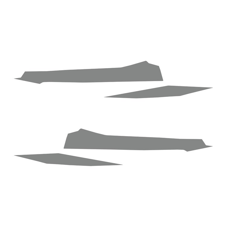 202744 Front Grille Enhancement Overlay Decal Set, 2020-2023 Chevy Corvette, 4pc, Matte Gray