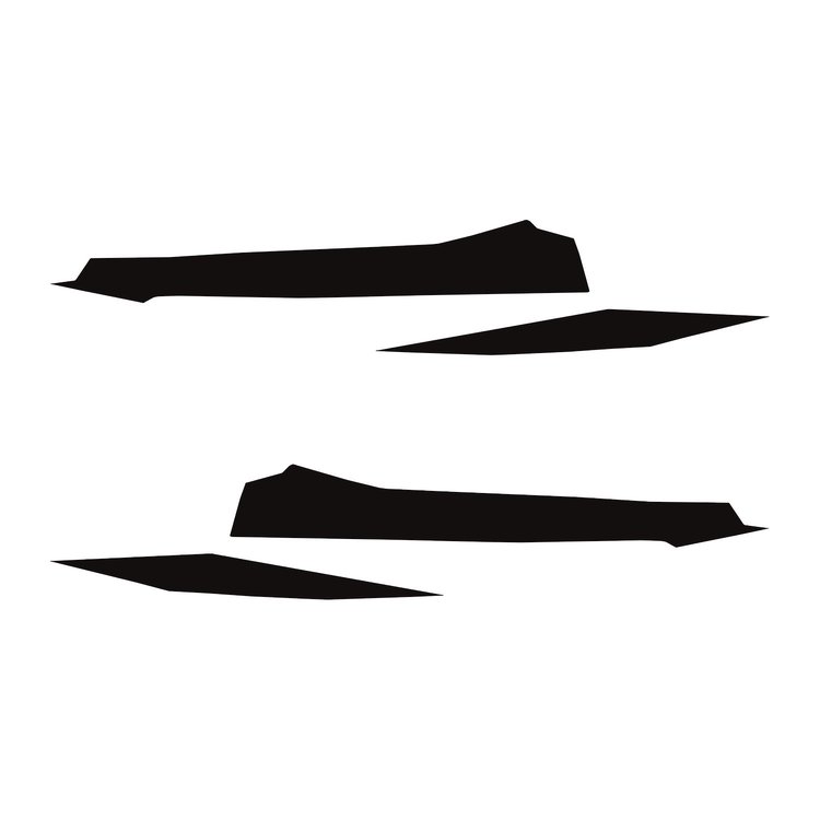 202746 Front Grille Enhancement Overlay Decal Set, 2020-2023 Chevy Corvette, 4pc, Matte Black