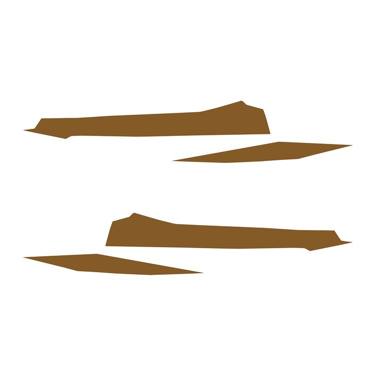 202747 Front Grille Enhancement Overlay Decal Set, 2020-2023 Chevy Corvette, 4pc, Gloss Gold