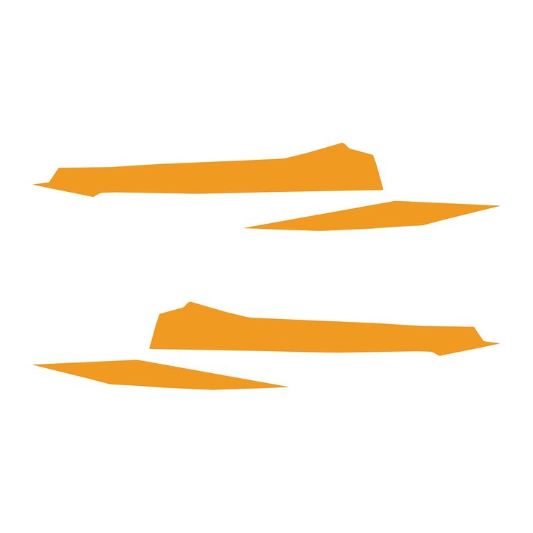 202749 Front Grille Enhancement Overlay Decal Set, 2020-2023 Chevy Corvette, 4pc, Gloss Orange