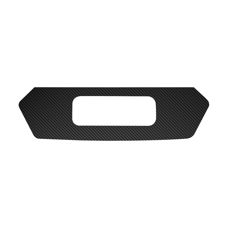 202849 License Plate Filler Area Vinyl Decal, 2020-2023 Chevy Corvette, Black Carbon Fiber