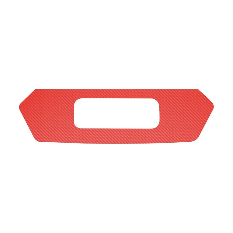 202851 License Plate Filler Area Vinyl Decal, 2020-2023 Chevy Corvette, Red Carbon Fiber