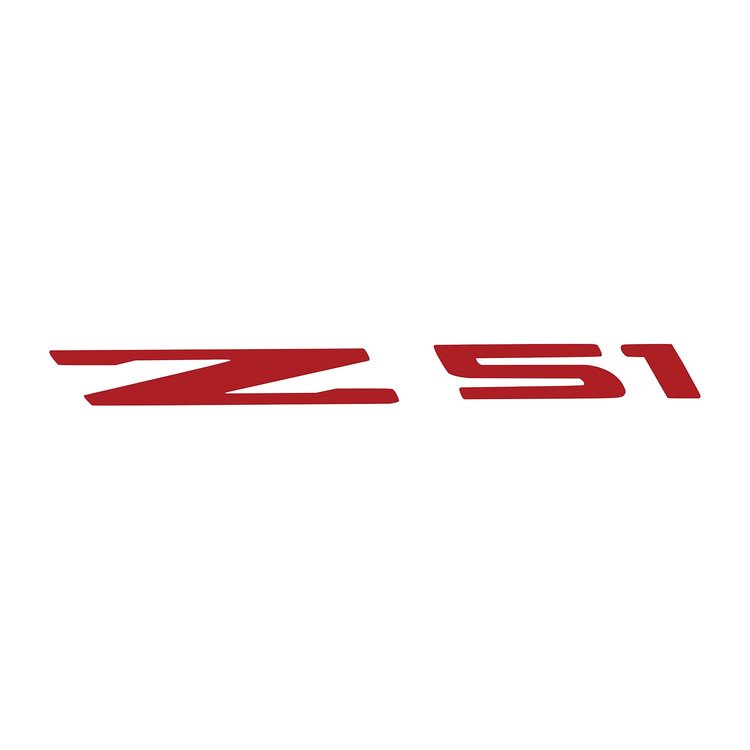 203032 Windshield Decal, 2014-2019 Chevy Corvette, Z51 Logo Matte Black