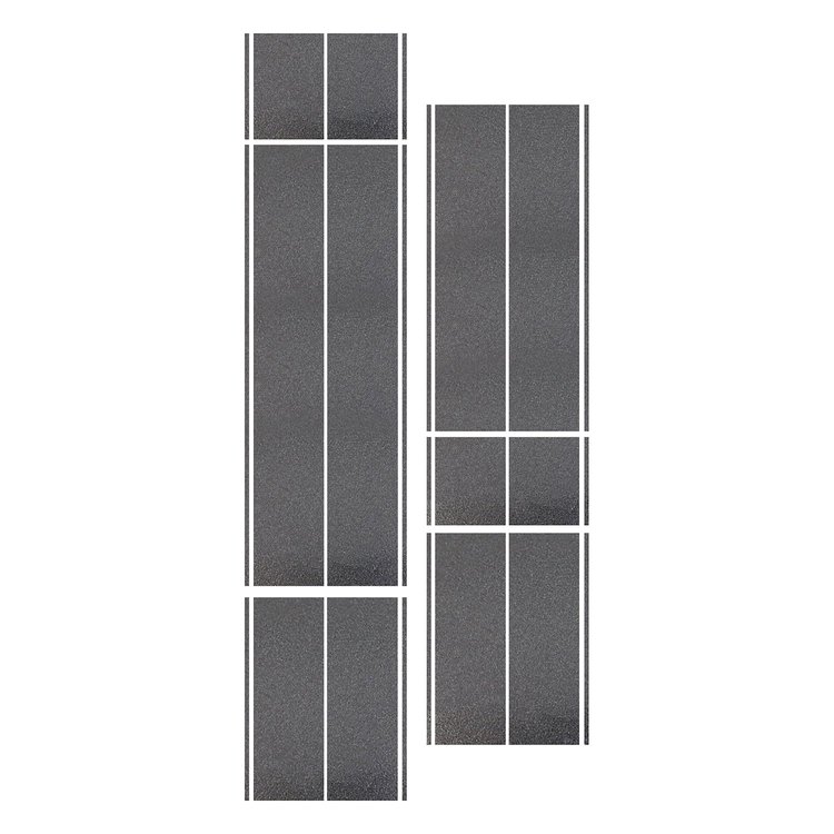 203835 Dual Two Tone W/Pin Stripes, 1963-2019 Chevy Corvette, Metallic Pearl Black/Metallic Pearl Black
