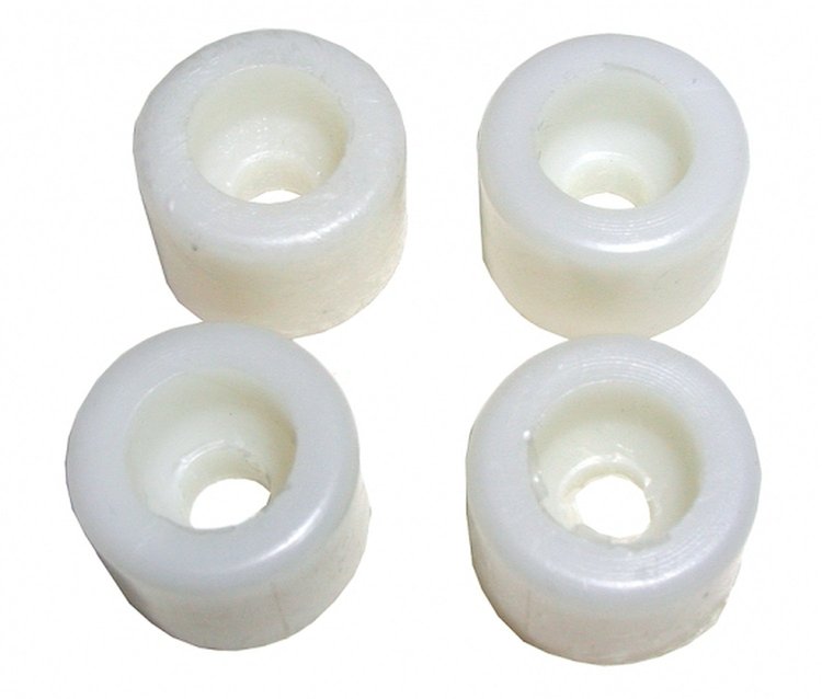 206890 Seat Bumper Kit, 1963-1967 Chevy Corvette, 4pc Set Lower, Plastic W/4pc Screw Set