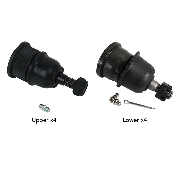 211239 Ball Joints, 1997-2013 Chevy Corvette, x4 Upper & x4 Lower, Complete Set, 8pcs