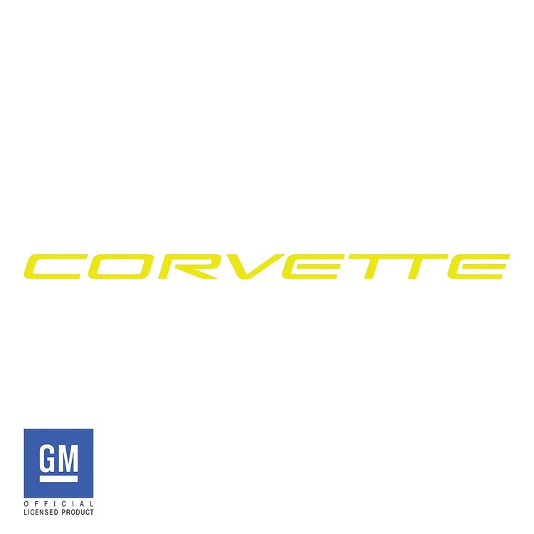 211596 Dash Air Bag Vinyl Lettering Kit, 1997-2004 Chevy Corvette, Gloss Yellow
