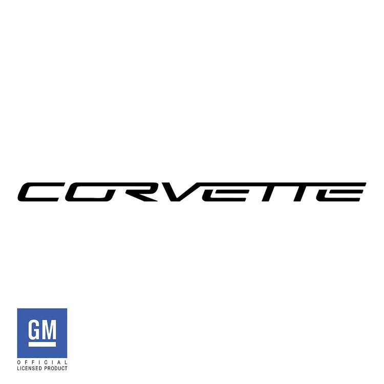 211605 Dash Air Bag Vinyl Lettering Kit, 2005-2013 Chevy Corvette, Gloss Black