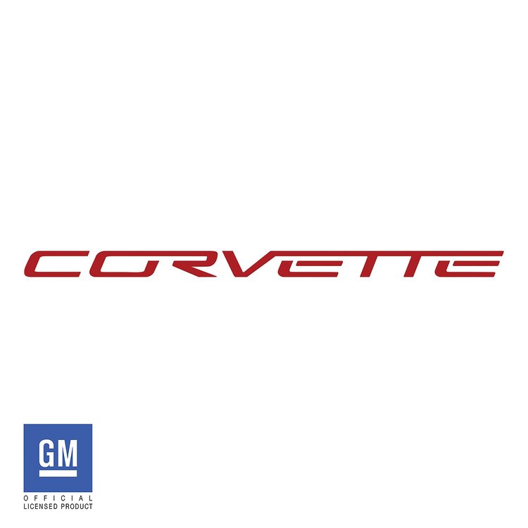 211609 Dash Air Bag Vinyl Lettering Kit, 2005-2013 Chevy Corvette, Gloss Red