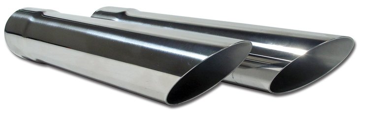 2127 Exhaust Extensions, 1963-1967 Chevy Corvette, Stainless Steel W/Weld & Numbers