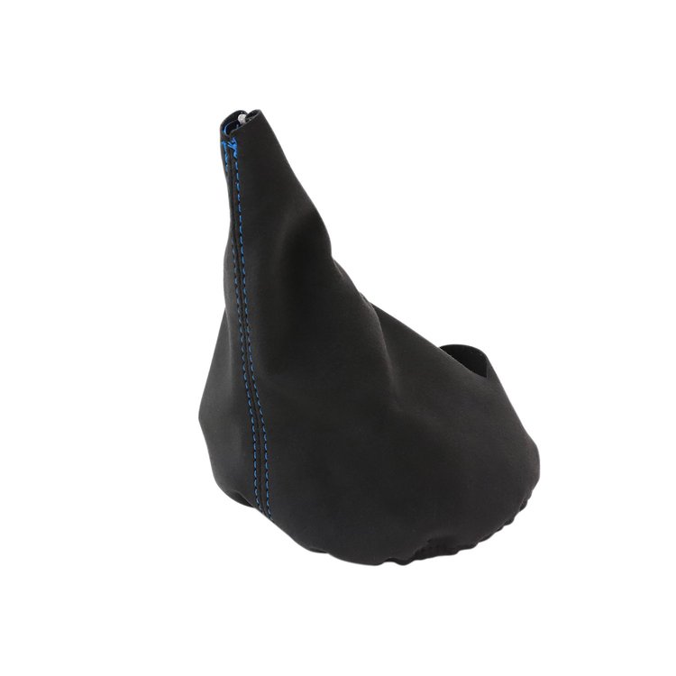 214620 Automatic Shift Boot, 1997-2004 Chevy Corvette, Black Suede W/Blue Stitching