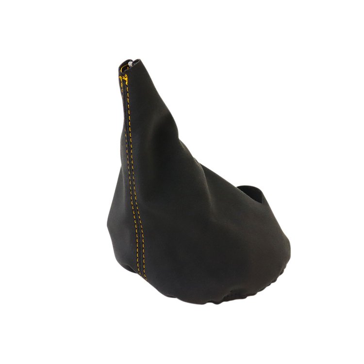 214622 Automatic Shift Boot, 1997-2004 Chevy Corvette, Black Suede W/Yellow Stitching