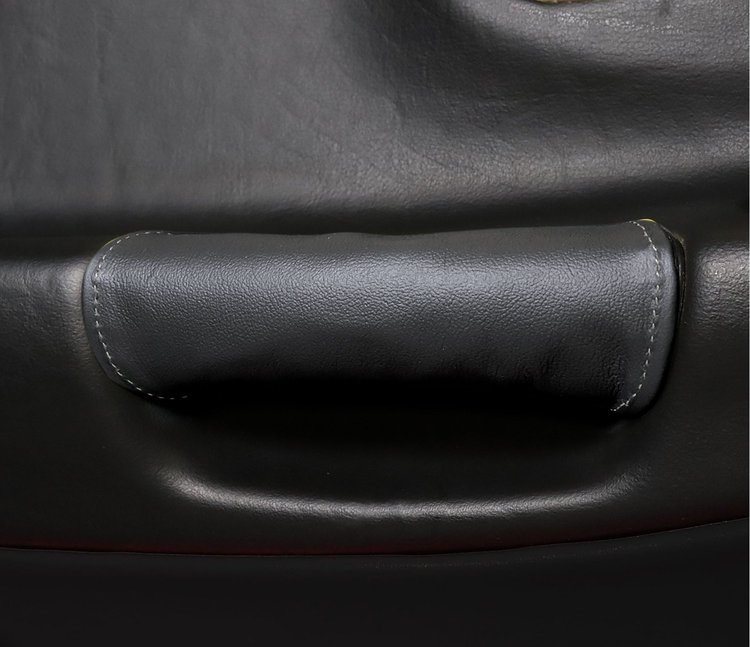 214788 Leather Door Pull Covers, 1997-2004 Chevy Corvette, Black W/Medium Gray Stitch
