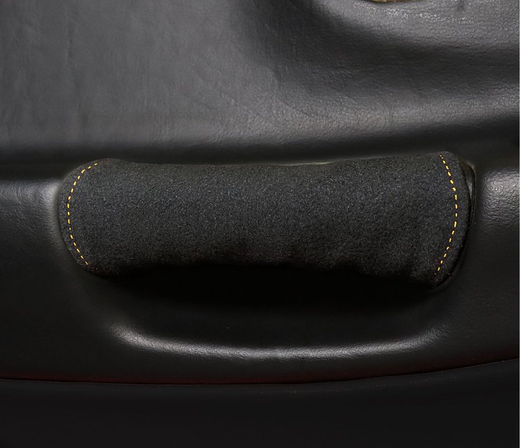 214799 Suede Door Pull Covers, 1997-2004 Chevy Corvette, Black W/Yellow Stitch