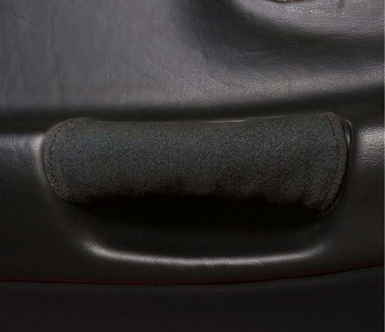 214800 Suede Door Pull Covers, 1997-2004 Chevy Corvette, Black W/Black Stitch