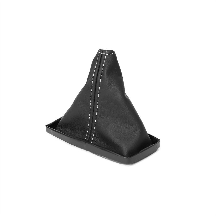 215025 Leather Shift Boot, 1968-1976 Chevy Corvette, Black W/White Stitching