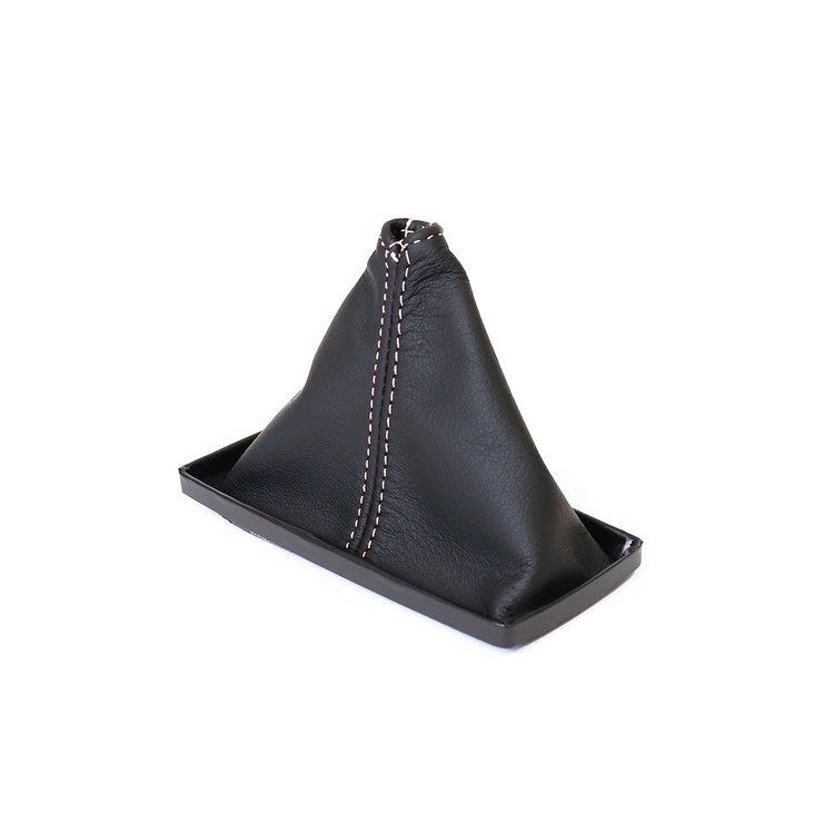 215035 Leather Shift Boot, 1977-1982 Chevy Corvette, Black W/White Stitching