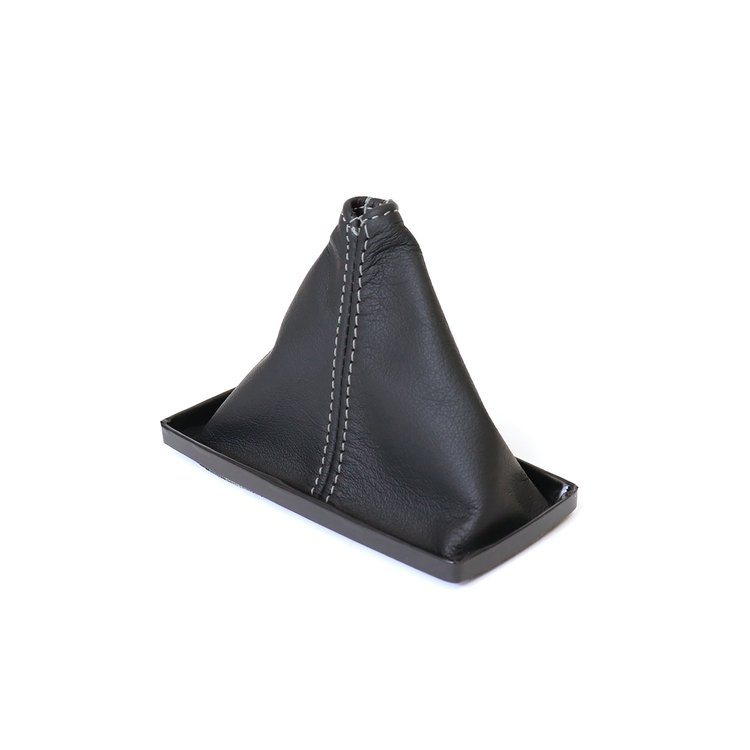 215036 Leather Shift Boot, 1977-1982 Chevy Corvette, Black W/Silver Stitching