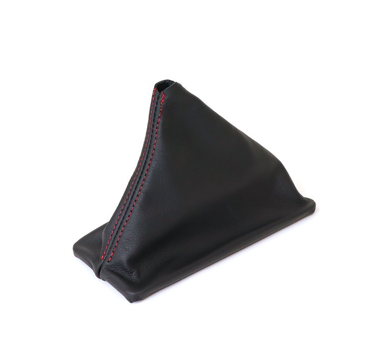 215044 Leather Shift Boot, 1984-1985 Chevy Corvette, Black W/Red Stitching, Manual W/Electronic Overdrive