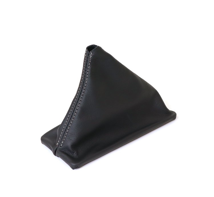 215046 Leather Shift Boot, 1984-1985 Chevy Corvette, Black W/Silver Stitching, Manual W/Electronic Overdrive