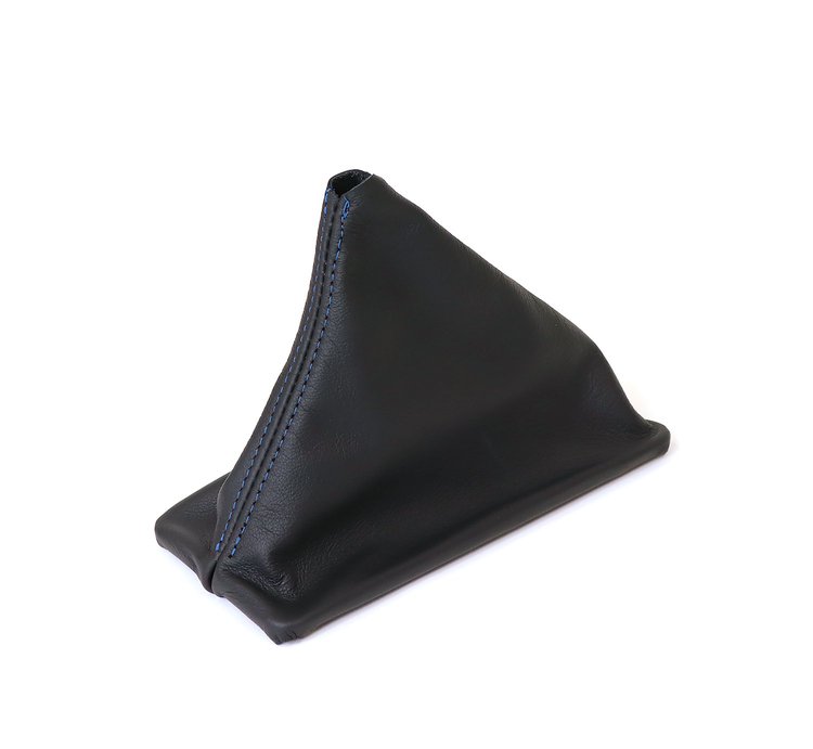 215047 Leather Shift Boot, 1984-1985 Chevy Corvette, Black W/Blue Stitching, Manual W/Electronic Overdrive