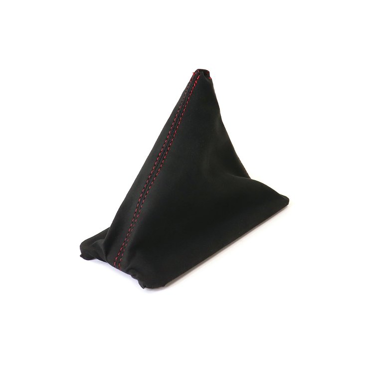 215049 Suede Shift Boot, 1984-1985 Chevy Corvette, Black W/Red Stitching, Manual W/Electronic Overdrive