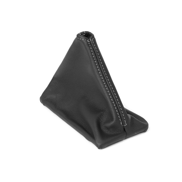 215056 Leather Shift Boot, 1984-1988 Chevy Corvette, Black W/Silver Stitching, Manual Transmission