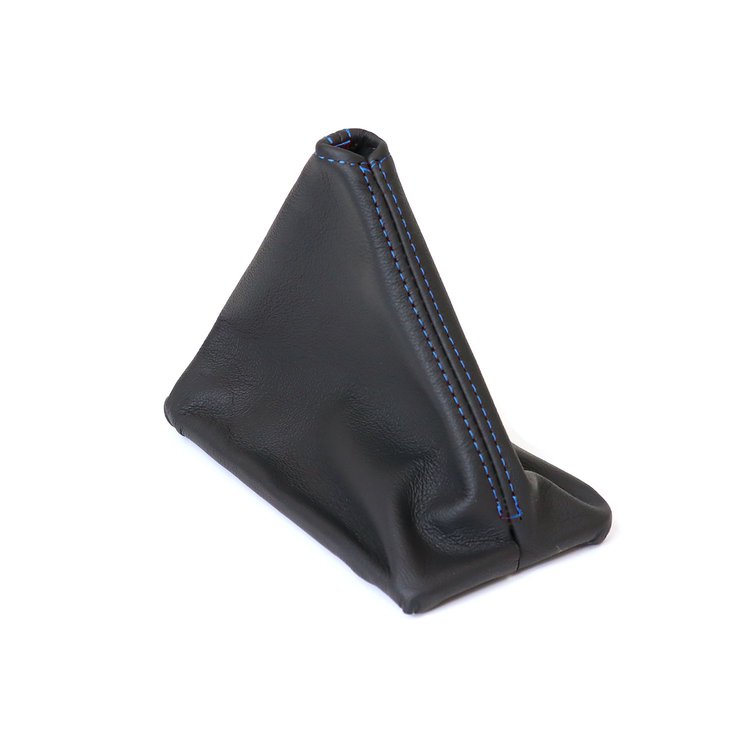 215057 Leather Shift Boot, 1984-1988 Chevy Corvette, Black W/Blue Stitching, Manual Transmission