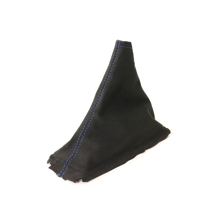 215072 Suede Shift Boot, 1989-1996 Chevy Corvette, Black W/Blue Stitching, Manual Transmission