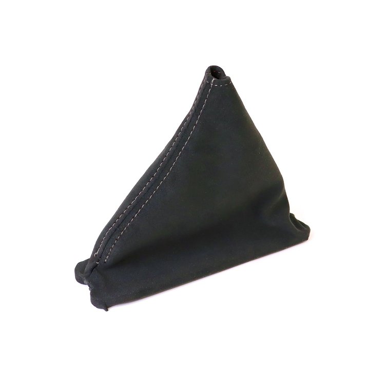 215081 Suede Shift Boot, 1984-1989 Chevy Corvette, Black W/Silver Stitching, Automatic Transmission
