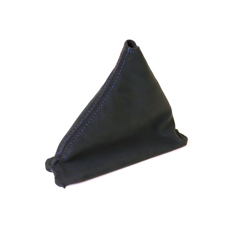 215082 Suede Shift Boot, 1984-1989 Chevy Corvette, Black W/Blue Stitching, Automatic Transmission