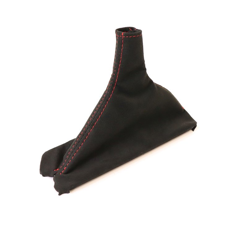 215089 Suede Shift Boot, 1990-1996 Chevy Corvette, Black W/Red Stitching, Automatic Transmission