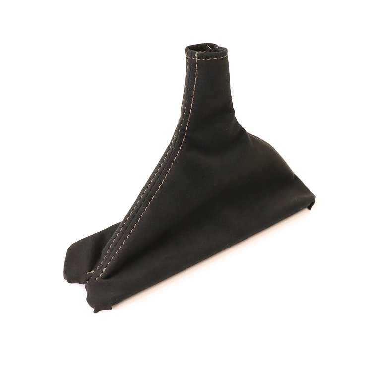 215091 Suede Shift Boot, 1990-1996 Chevy Corvette, Black W/Silver Stitching, Automatic Transmission