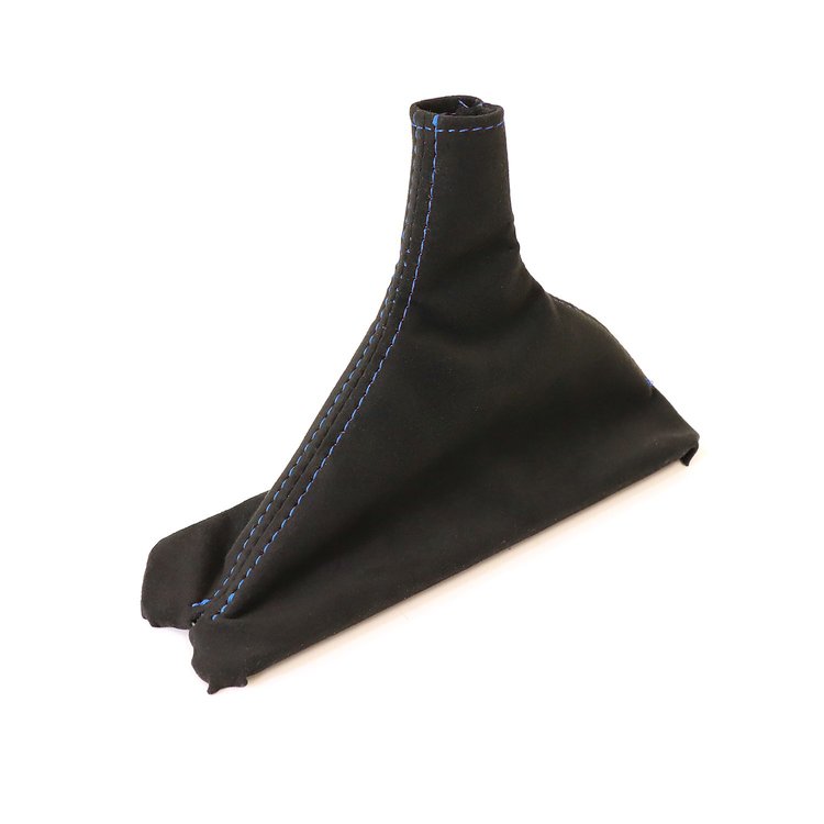 215092 Suede Shift Boot, 1990-1996 Chevy Corvette, Black W/Blue Stitching, Automatic Transmission