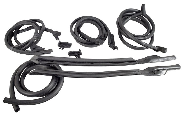 23722 Weatherstrip Kit, 1969-1972 Chevy Corvette, Body Convertible 69 Late 8 Piece, USA