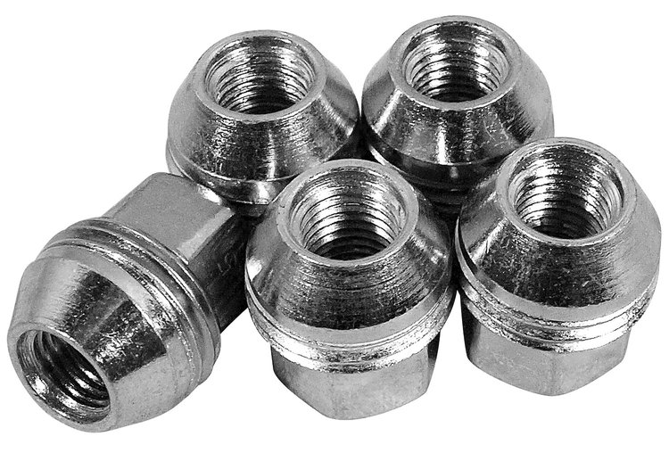 24107 Lug Nut, 1985-1999 Chevy Corvette, Uses Lug Nut Caps (Except 88-89) 5/Set