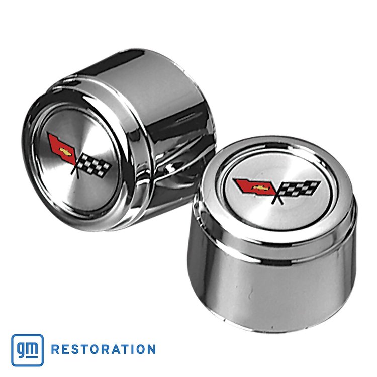 24206 YJ8 Aluminum Wheel Center Cap W/Emblem, 1982-1982 Chevy Corvette
