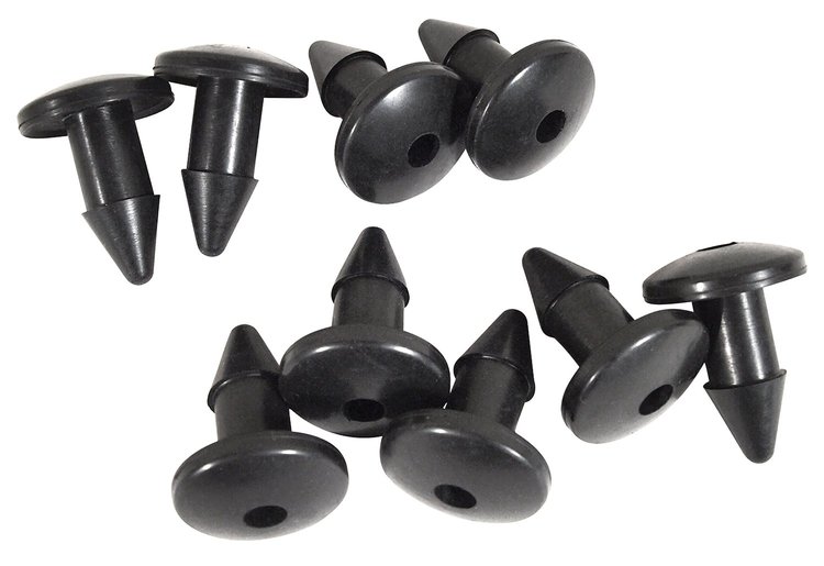 24572 Firewall/Carpet Fasteners, 1968-1982 Chevy Corvette, Rubber 9 Piece Set