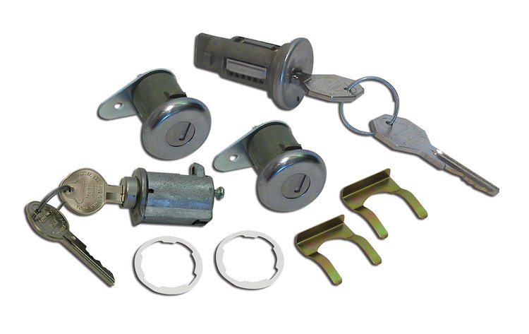 33247 Lock Set, 1966-1967 Chevy Corvette, Ignition, Doors And Glove Box