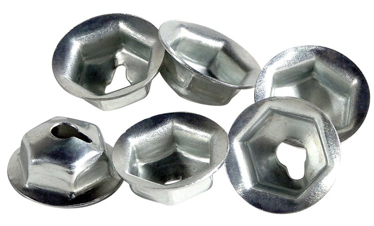 37202 Windshield Top Molding Retainer Nuts, 1963-1967 Chevy Corvette, Convertible 6 Piece
