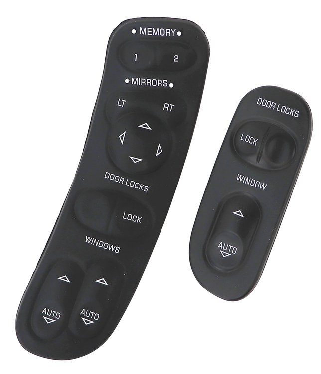 38948 Power Window/Door Lock/Mirror Switch, 1997-2004 Chevy Corvette, LH/RH, W/Memory Convenience