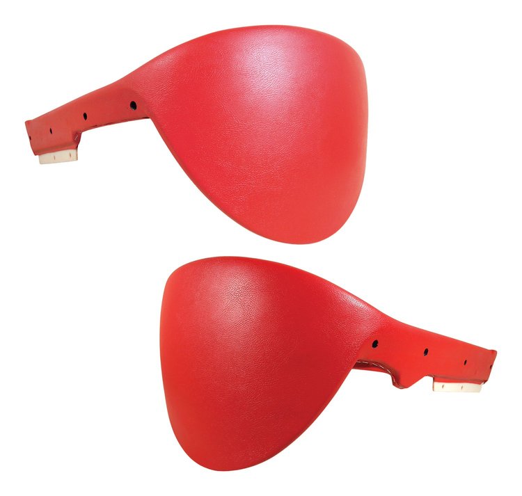 400730PR Dash Pad Pair, 1967-1967 Chevy Corvette, Red