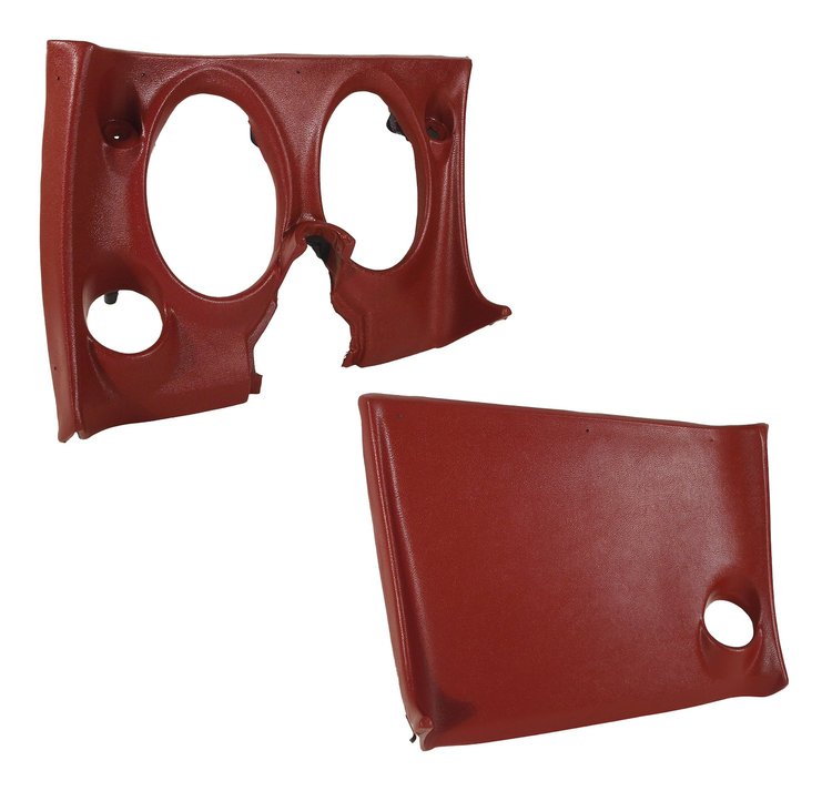 401138PR Lower Dash Pad Pair, 1968-1968 Chevy Corvette, Dark Orange