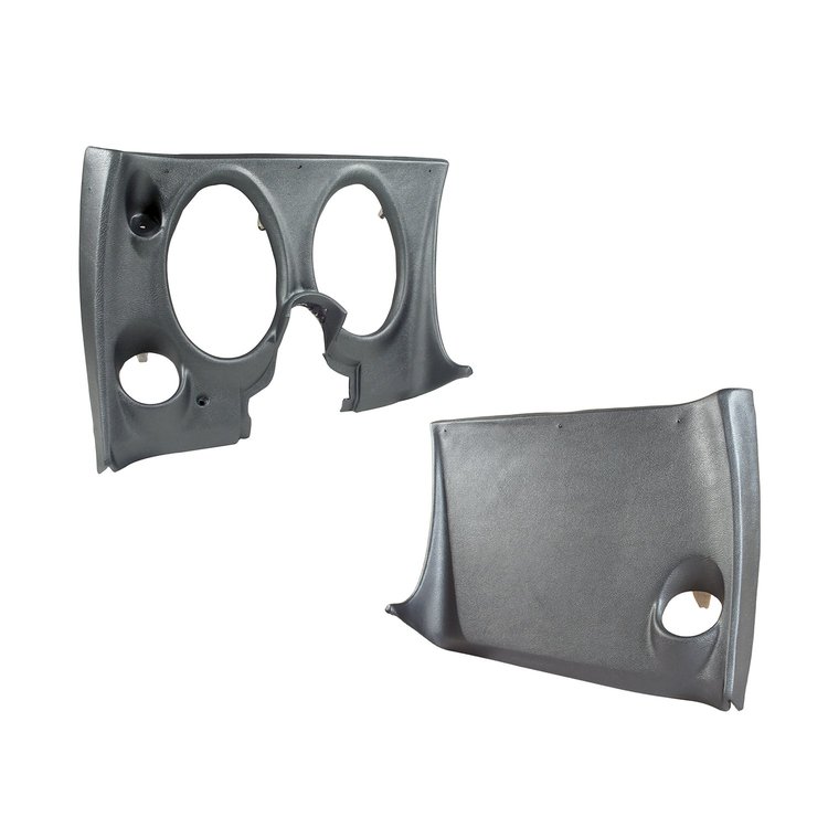 401163PR Lower Dash Pad Pair, 1968-1968 Chevy Corvette, Gunmetal