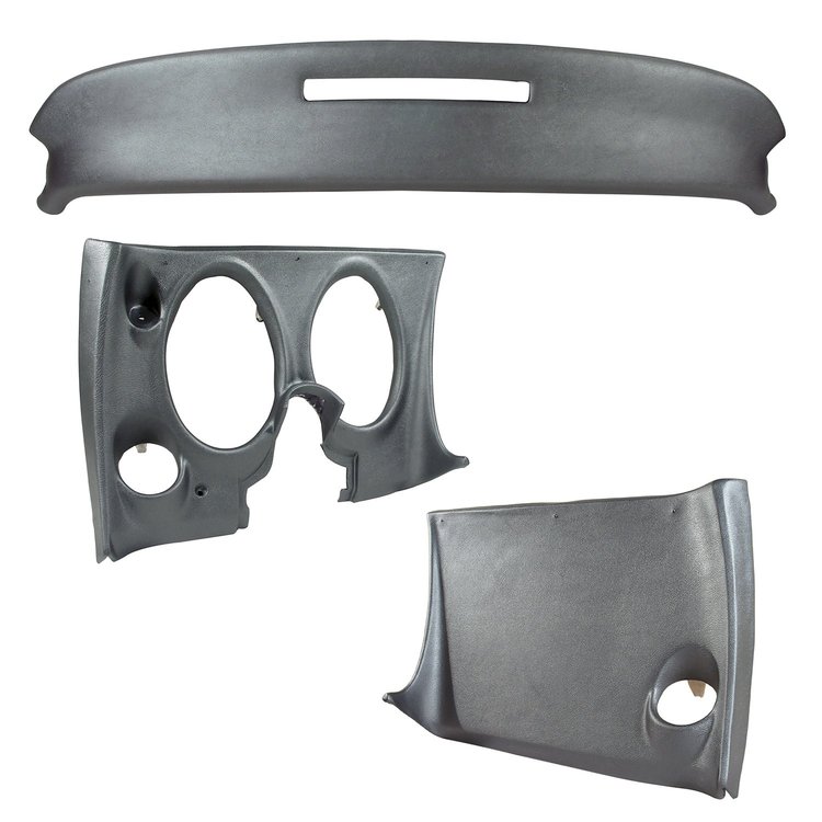 401163ST Upper & Lower Dash Pad Set, 1968-1968 Chevy Corvette, Gunmetal