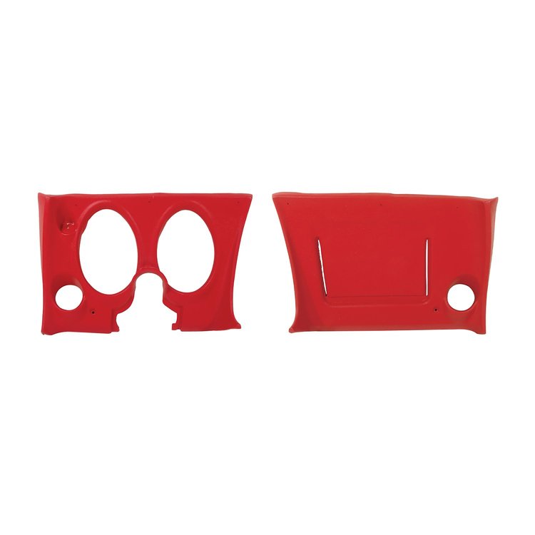 401330PR Lower Dash Pad Pair, 1969 Chevy Corvette, Red